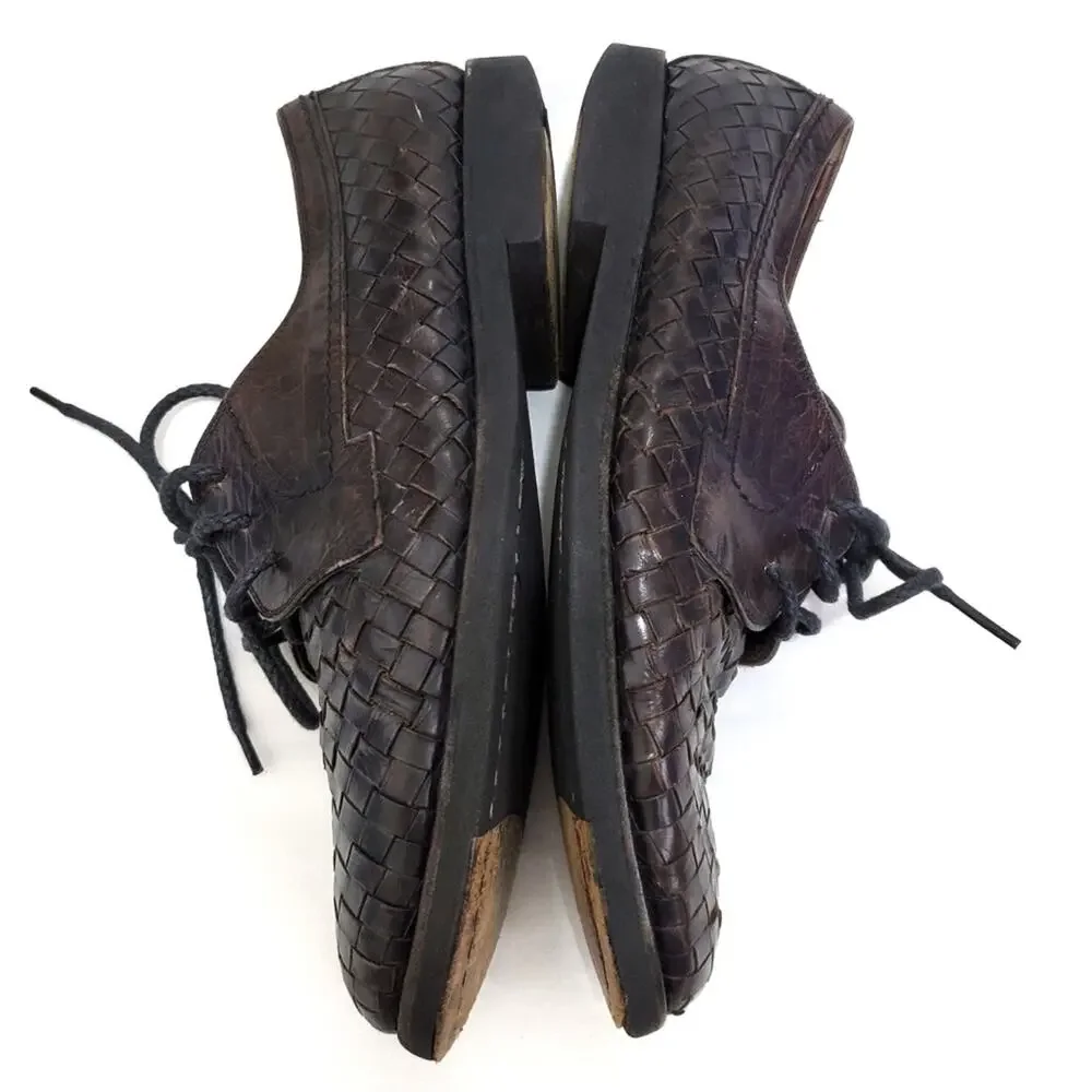 Vtg Bragano by Cole Haan | Woven Leather Lace Up Loafer Oxfords